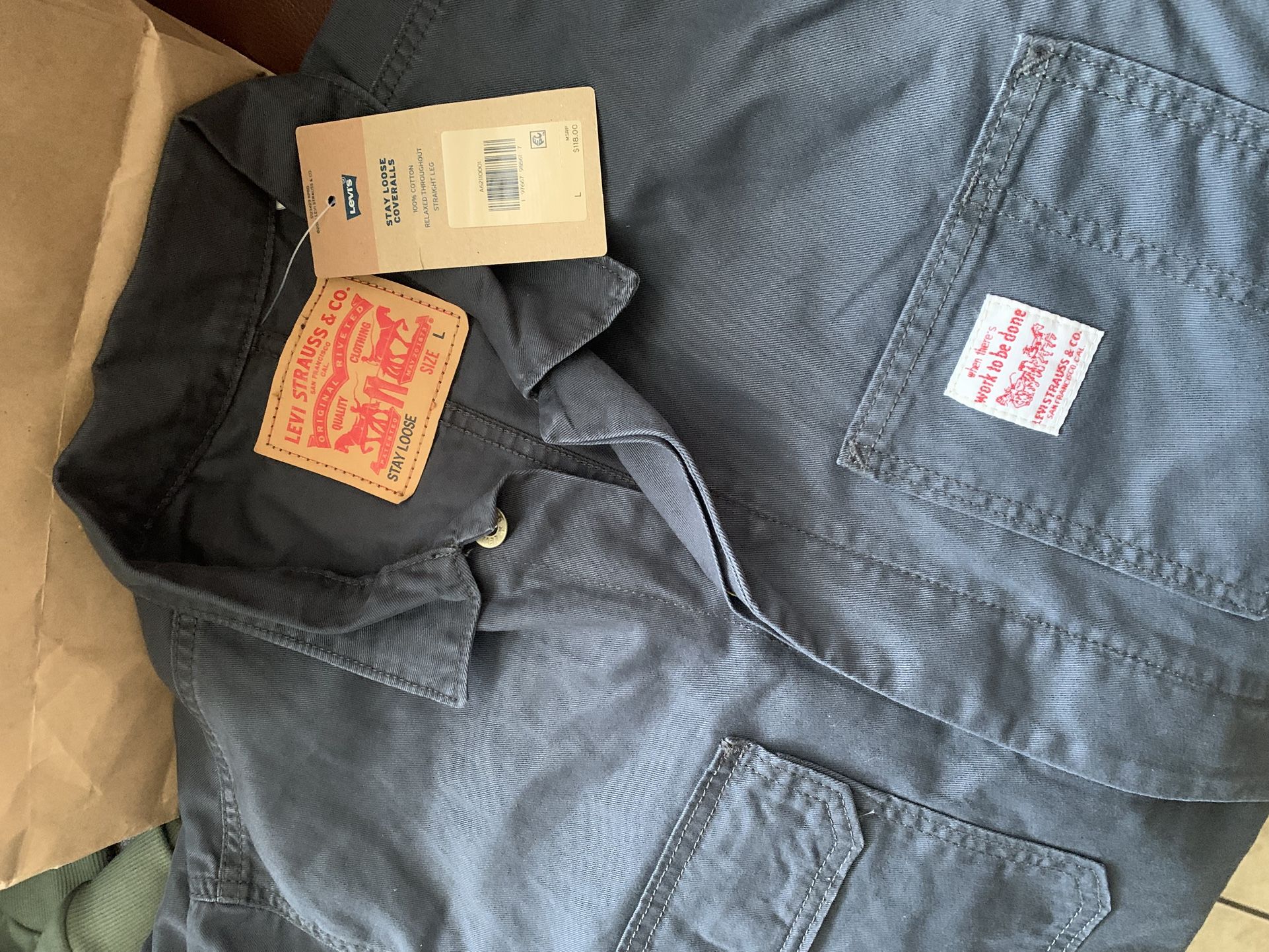Coveralls Size L Color Gray