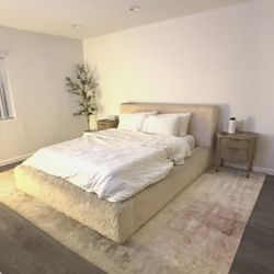 Eternity Modern Teagan Sherpa Queen Bed Frame