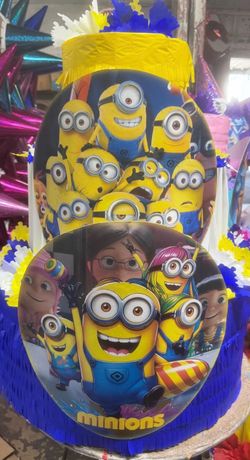 Minions three tier pinata with balls