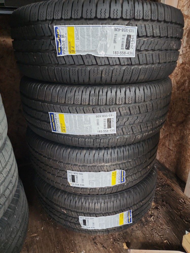 4 BRAND NEW GOODYEAR WRANGLER SR-A TIRES