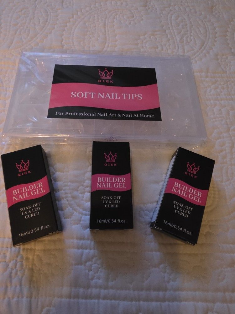 Nail Tips And Gel Polish Bundle 