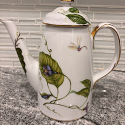 Godinger Jardin porcelain bcoffee or tea Pot with lid, Jardin collection