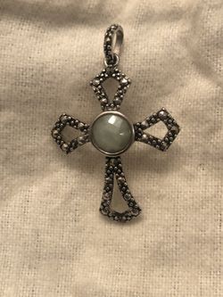 Silver charm cross
