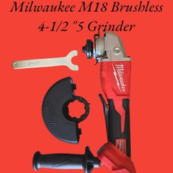 Milwaukee M18 Brushless 4-1/2 5" Grinder (Tool Only) 