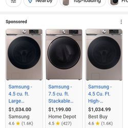 SAMSUNG STEAM HE WASHER ELECTRIC DRYER SET WORKS GREAT CAN DELIVER 