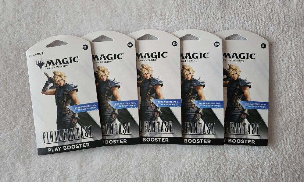 Magic The Gathering Final Fantasy Sleeved Play Booster Packs!
