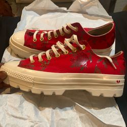 Custom Red Converse Chuck 70 Low