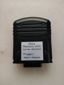 Xbox Original Memory Unit Phone Number X08-25319