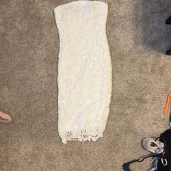 LuLu White Strapless Dress