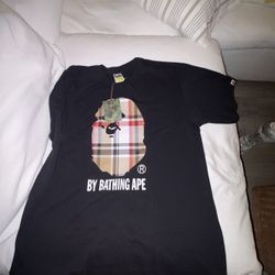 Burberry Print Bape Tee Shirt, Size 2xl!