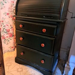 Hunter Green Rolltop Mini Desk