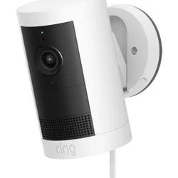 RING Outdoor Cam Plus, Plug-In with 2K Video and Ring Vision, Low-Light Sight, and Mount-Anywhere 
