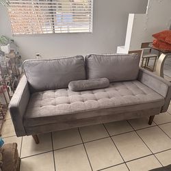 Suede grey sofa
