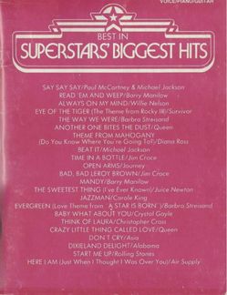Best in Superstars' Biggest Hits Sheet Music Book