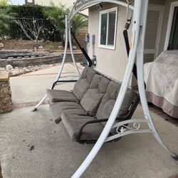 Free 3 Persons Patio Hammock Swing Set