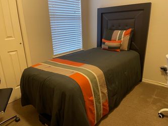 Twin size bed with everything