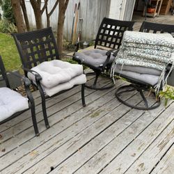 Patio Chairs Set-4 w/umbrella