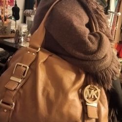 Michael Kors Tan Leather Satchel