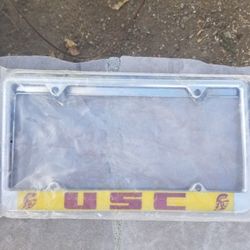 Vintage Pair USC License Plate Frames