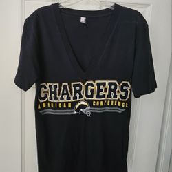 California Chargers Womens V Neck T Shirt Size Small. Worn Once.