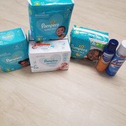 Wipes &diapers Size 5,6