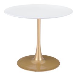 Opus White & Gold Dining Table