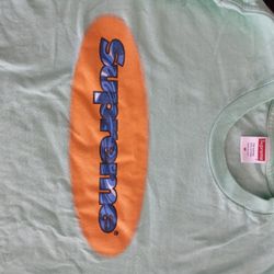 Supreme Teal Long Sleeve Tshirt Size Medium