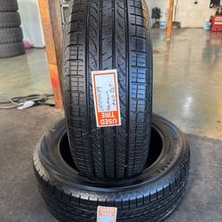 235/55/19 YOKOHAMA 2 TIRES SEMI NEW - DOT 2024