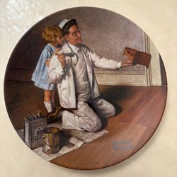 Vintage Edwin M Knowles Norman Rockwell “The Painter” 1983 Limited Edition Collectors Plate - Number 5534M