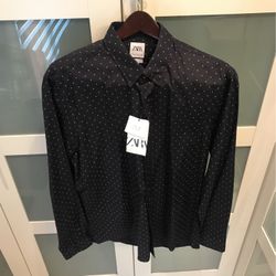 Zara Navy Blue Button Down Shirt