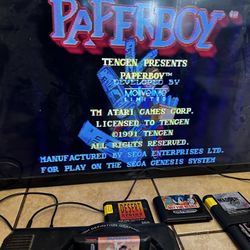 Tested And Working Sega Paperboy Tengen 