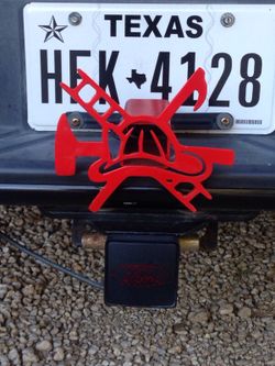 Custom made receiver hitch covers
