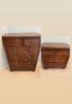 Wood dresser and nightstand