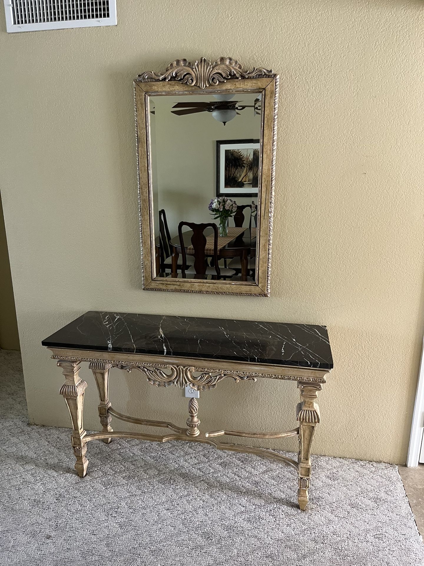 entrance table and mirror