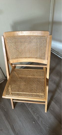 Wood and Cane Folding Chair one chair available