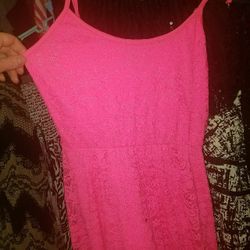 Womens Hott Pink Skater Dress