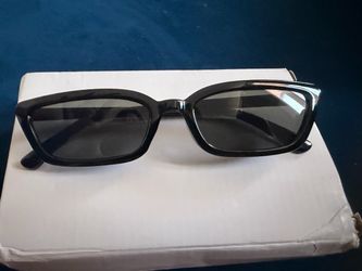 Black Rectangle Cat Eye Sunglasses – Y2K Style