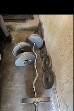 Curl Bar Set with Plates n Bar