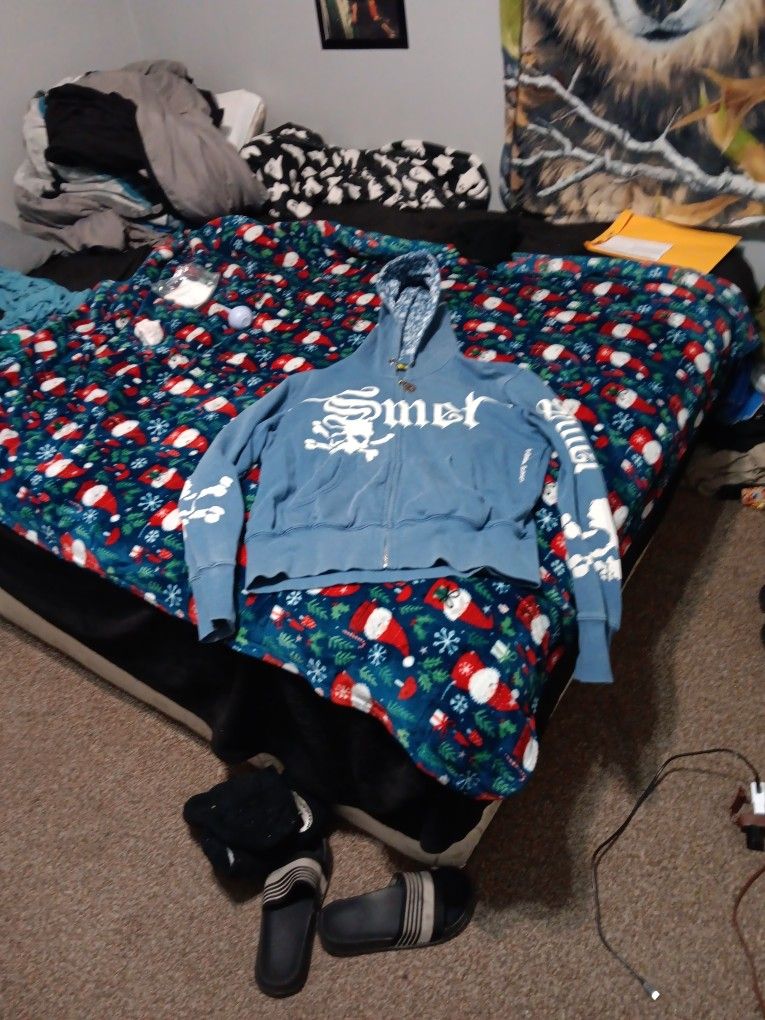 Smet Christian Audigier Blue Medium Hoodie
