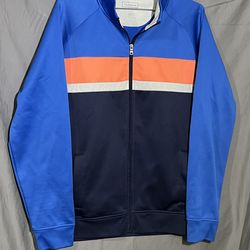 Club Room Mens Large Blue Colorblock Performance Track Jacket