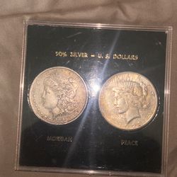 Silver morgan and peace dollar set