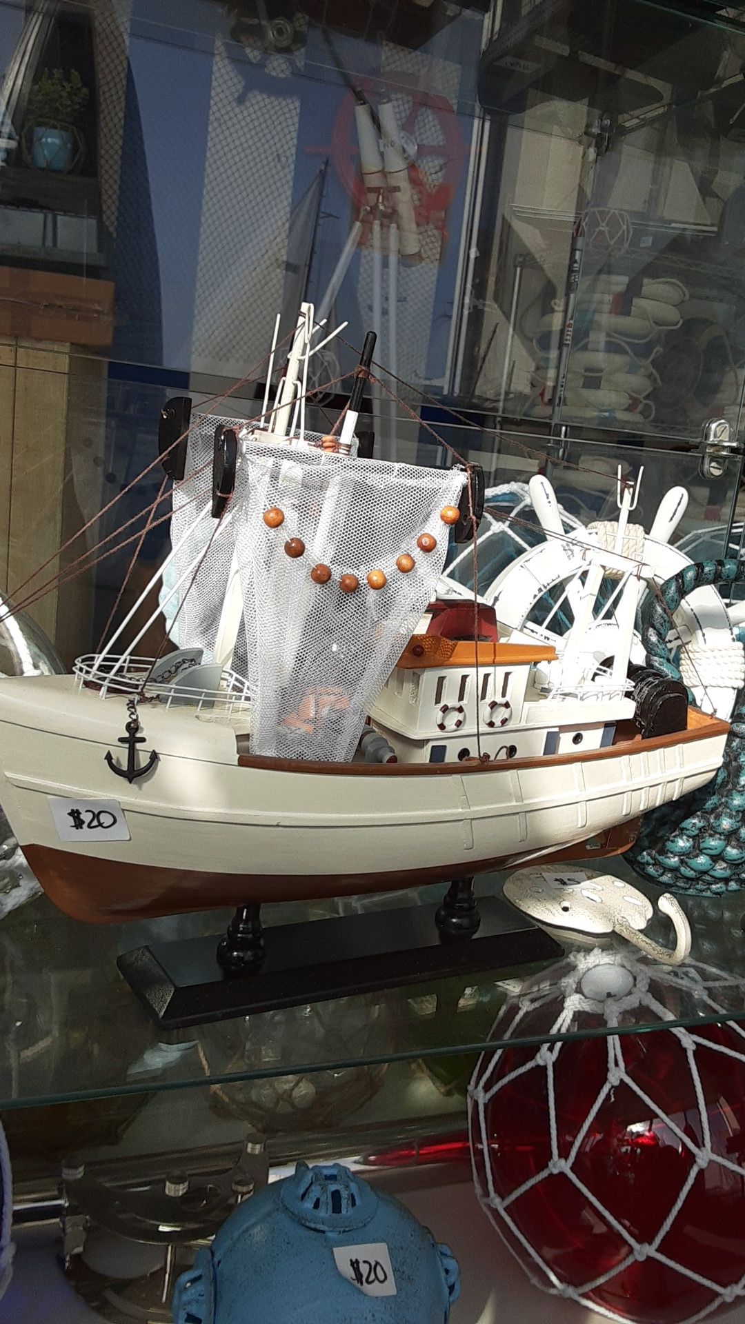 Decorative wooden Model Fishing Boat