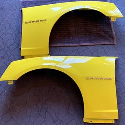 Used* OEM Chevrolet 5th Gen (2010 -2015) Camaro Rally Yellow Fenders (Driver & Passenger Side)