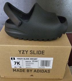 Yezzy Slides Infants Black 7K