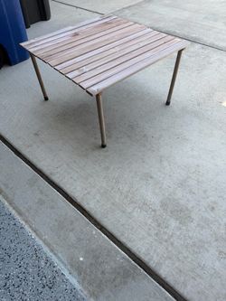 Wood Slat Camping Table