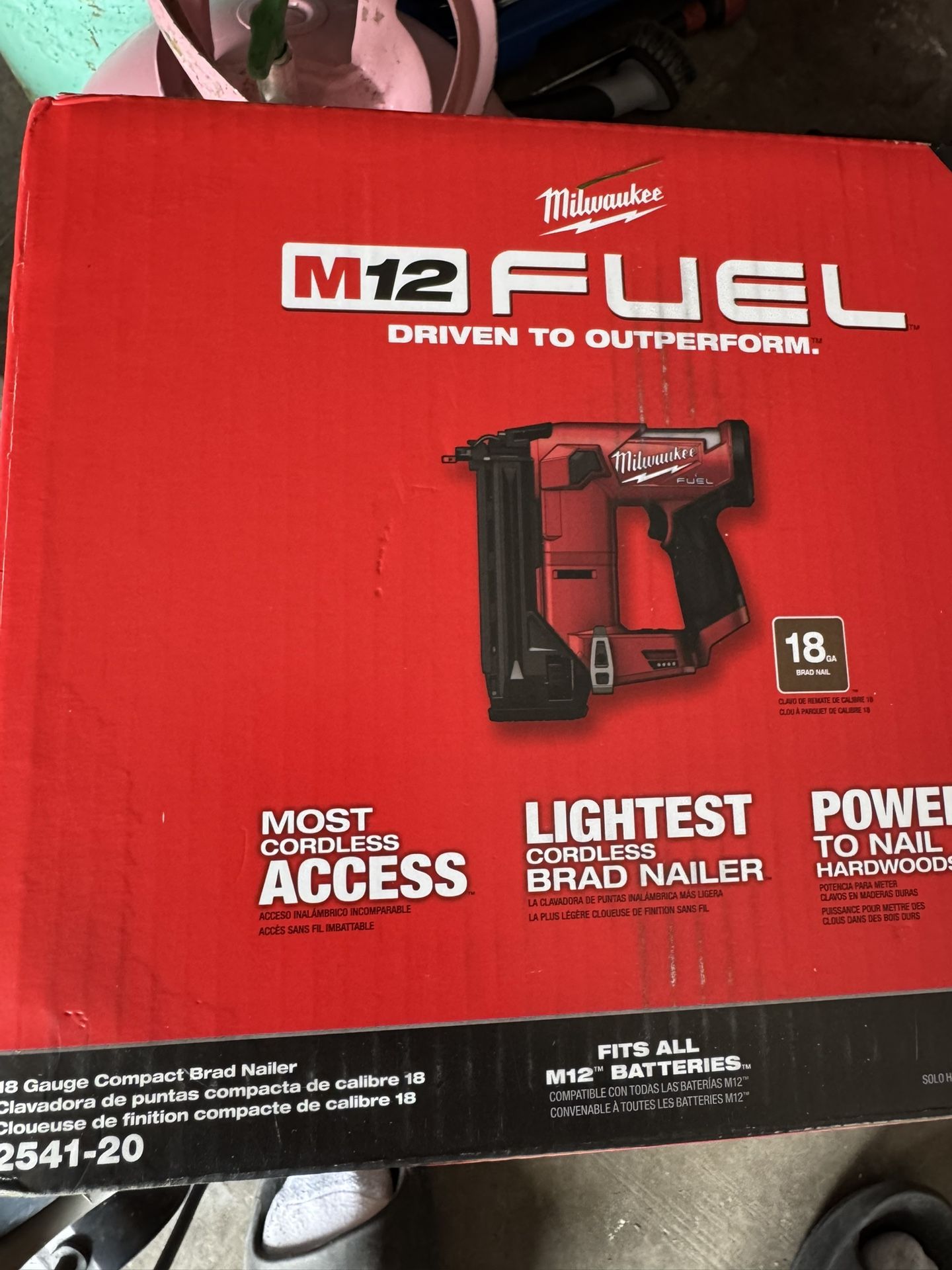 Milwaukee 18g Brad Nailer New