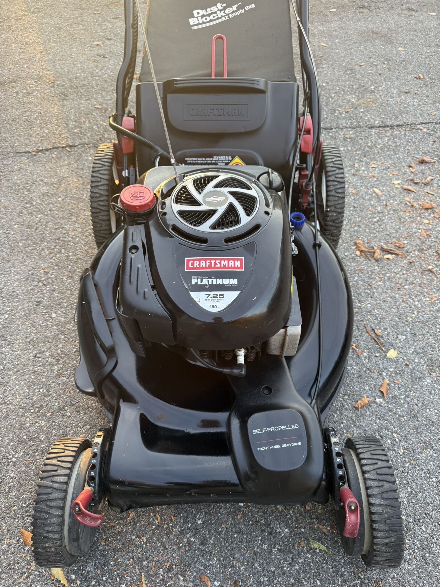 Self propelled Push Start Lawn mower