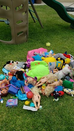 A lot of kids toys
