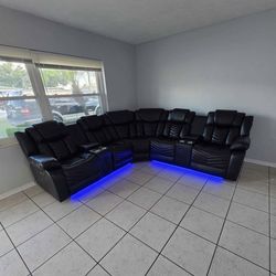 Power recliner sectional sofa