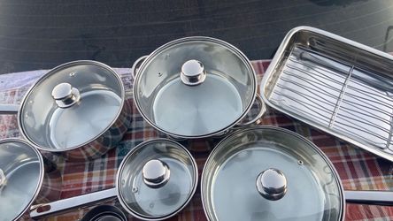 Stainless Steel Cookware Set with Lids